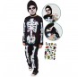 Skelett Skelett mit Aufklebern Kostüm für Jungen