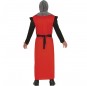 Roter mittelalterlicher Krieger Kostüm für Herren