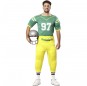 Grünes American Football Spieler Kostüm für Herren