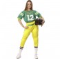 Grüner American-Football-Spieler Kostüm für Damen