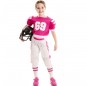 Rosa American Football Spieler Kostüm für Mädchen