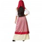 Rotes mittelalterliches Wirtin Kostüm für Damen hinteres