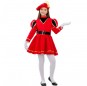 Roter weiser Pagenkopf Kostüm für Mädchen