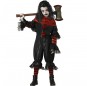 Schwarzer Killer-Clown Kostüm für Mädchen