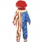 Patriotischer Clown Kostüm für Jungen hinteres