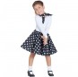 60er Jahre schwarz mit Polka-dots Mädchenverkleidung, die sie am meisten mögen