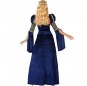 Kostüm Sie sich als Blaues mittelalterliches Prinzessinnen Kostüm für Damen-Frau für Spaß und Vergnügungen