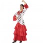 Kostüm Sie sich als Rot-weißes Sevillanerin Kostüm für Damen-Frau für Spaß und Vergnügungen