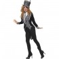 Dunkler Hutmacherin Kostüm Frau für Halloween Nacht
