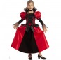 Schwarzer und roter Gothic-Vampirin Kostüm für Mädchen