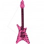 Rockstar rosa aufblasbare elektrische Gitarre um Ihr Kostüm zu vervollständigen