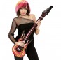Rock Star aufblasbare Gitarre mit Flammen um Ihr Kostüm zu vervollständigen