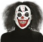 Killer Clown Maske mit Haaren