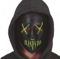 The Purge Schwarze Maske mit Licht zur Vervollständigung Ihres Horrorkostüms
