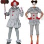 Mit dem perfekten Graue Killer-Clowns-Duo kannst du auf deiner nächsten Faschingsparty für Furore sorgen.