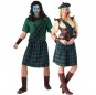Grüne Braveheart-Schotten Kostüme für Paare