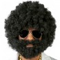 Afro Perücke mit Bart