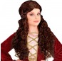 Original Mittelalterliche Perücke für Mädchen zum Verkleiden auf Partys und im Karneval. Diese Mittelalterliche Perücke in kastanienbraun für Mädchen ist die perfekte originelle Ergänzung für Ihr Kostüm auf einer Faschings-, Karnevals- oder Kostümparty