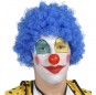 Blaue Clown-Perücke um Ihr Kostüm zu vervollständigen