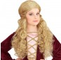 Original Mittelalterliche blonde Perücke für Kinder zum Verkleiden auf Partys und im Karneval. Diese Mittelalterliche Perücke in blonder Farbe für Mädchen ist die perfekte originelle Ergänzung für Ihr Kostüm auf einer Faschings-, Karnevals- oder Kostümpar
