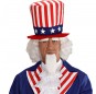 Uncle Sam Perücke mit Bart und Augenbrauen um Ihr Kostüm zu vervollständigen